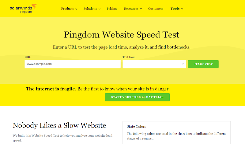 pingdom web speed optimization