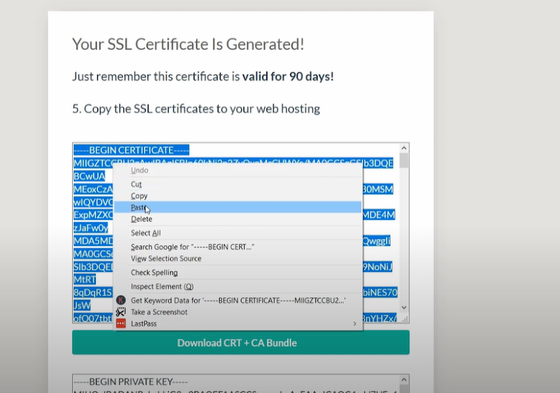 install free ssl certificate